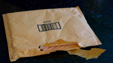 Opened puffy pack