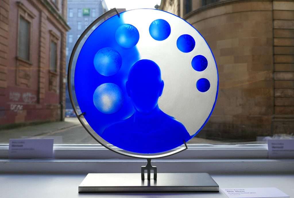 Alison Kinnaird, 'Blue Moon', engraved flashed glass