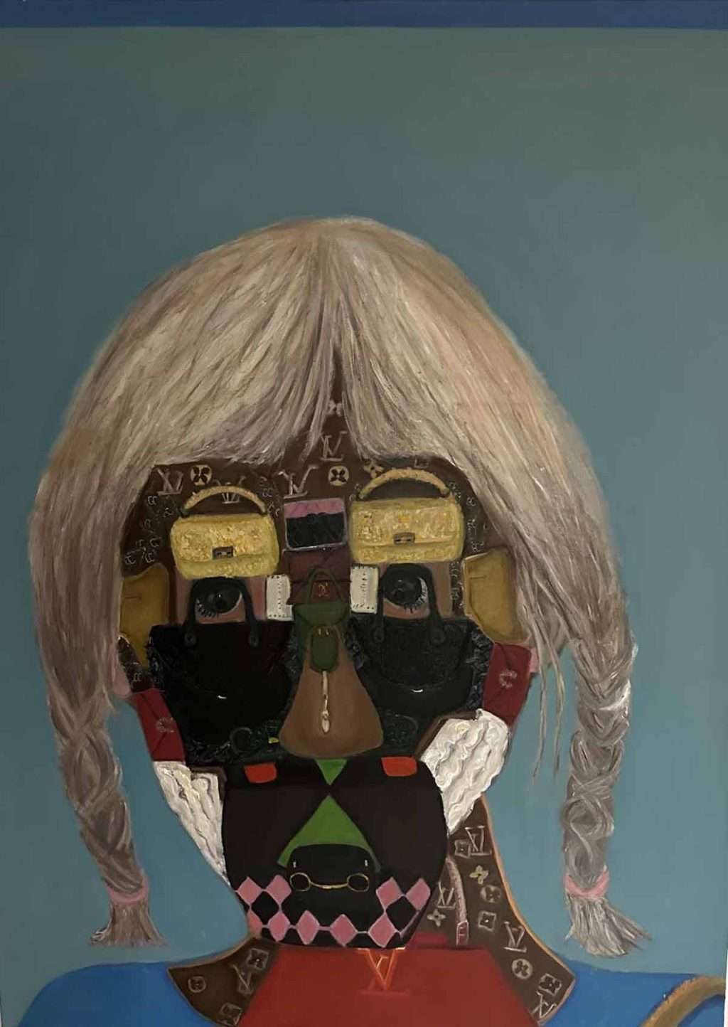 Angela O'Connell, 'Designer Handbag Junkie', 2023, oil on canvas
