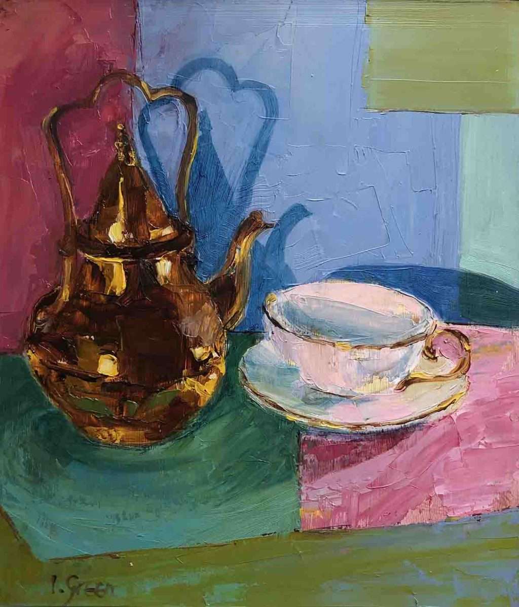 Bella Green, 'Oriental pot and fancy cup'