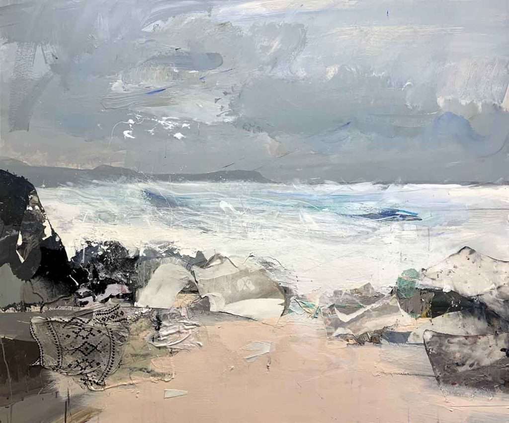 Chris Bushe, 'Wave, Wind, Sand and Rock, Saligo Bay', mixed media