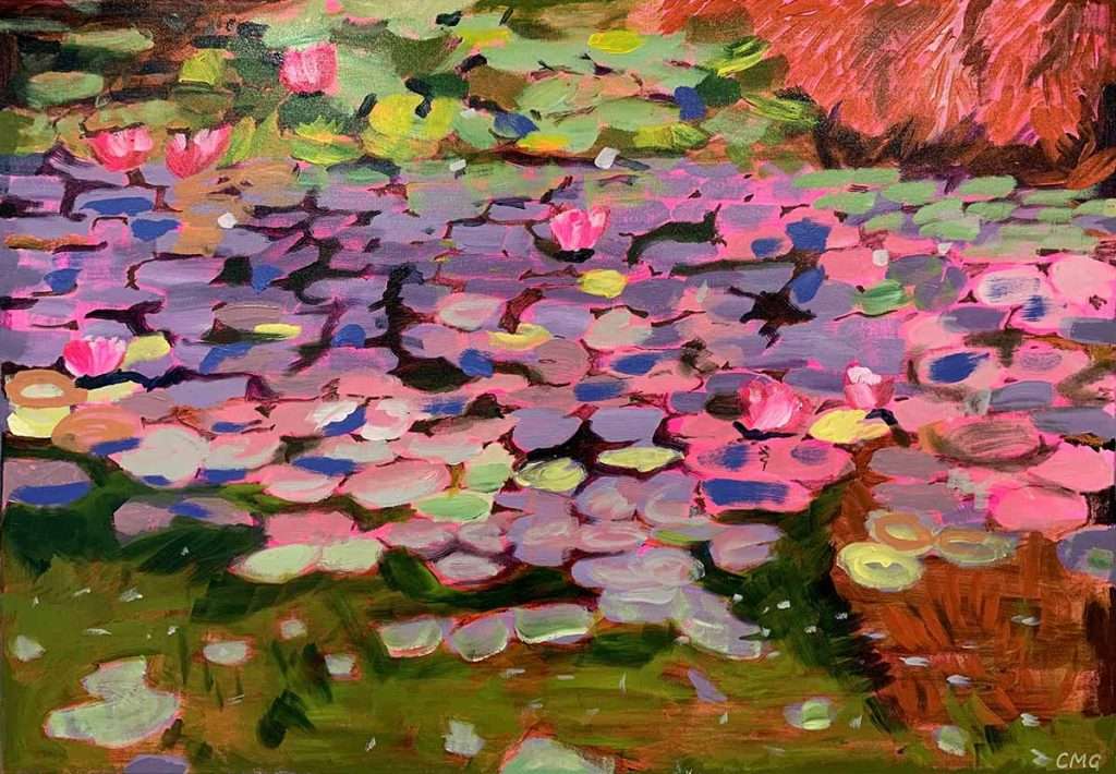 Christine Glasgow, 'Waterlilies, Mount Stuart', acrylic on canvas