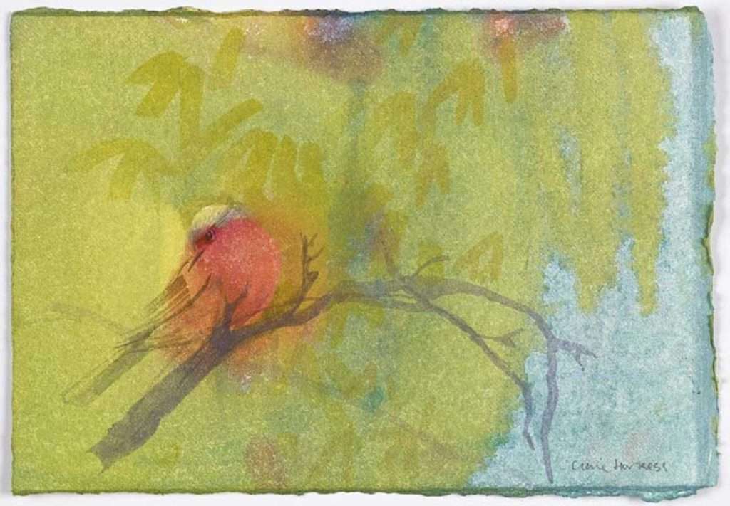 Claire Harkess, 'Red Breast and Evergreen'