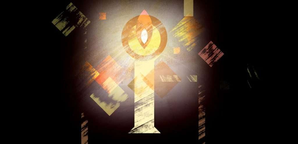 The Ensemble's Illustrator Jason Kerley was commissioned to design the promotional image for the series, opting for an abstracted design based on stained glass, using a muted palette to achieve a warm feeling.