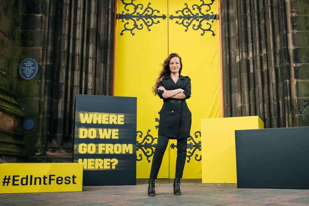 Festival Director Nicola Benedetti launches the 2023 Edinburgh International Festival. Image Mihaela Bodlovic