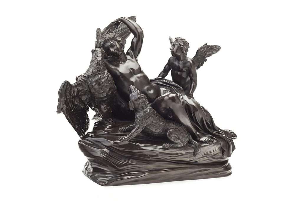 Ganymede and the Eagle by Massimiliano Soldani-Benzi (1656-1740) sold for £320,000 at a previous Five Centuries auction.