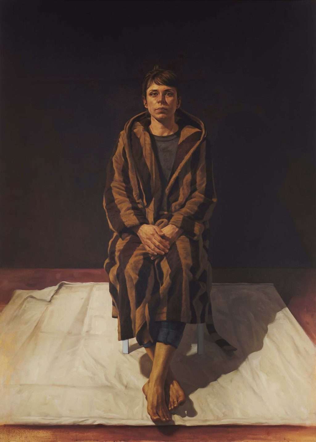 Glasgow painter Graeme Wilcox is the winner of the Sutherland Independent Scottish Portrait Award in Fine Art and £5,000 with his painting ‘D in Stripes’