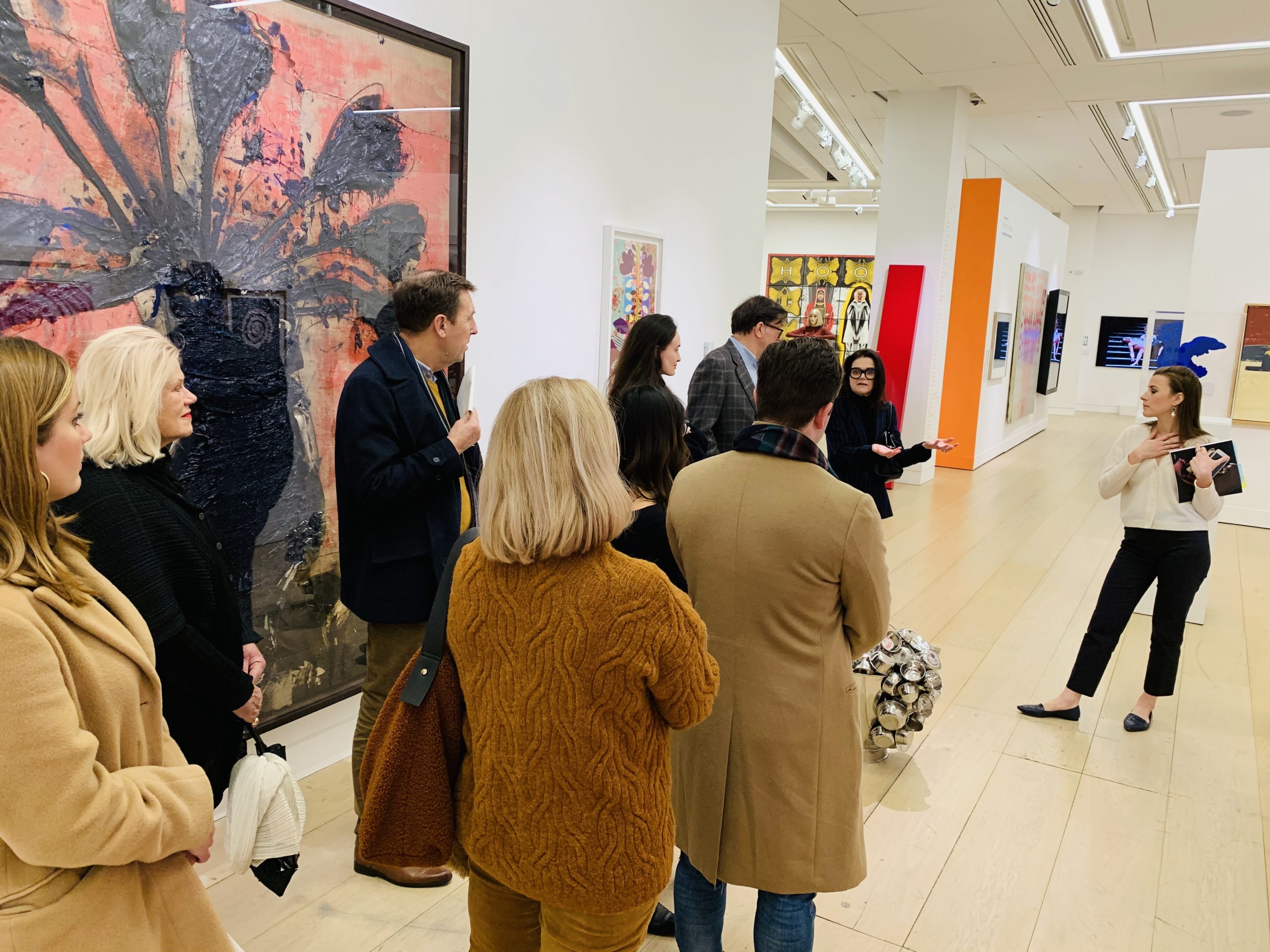 Gallery-goers on a Brown’s Hotel Saturday Art Walk 