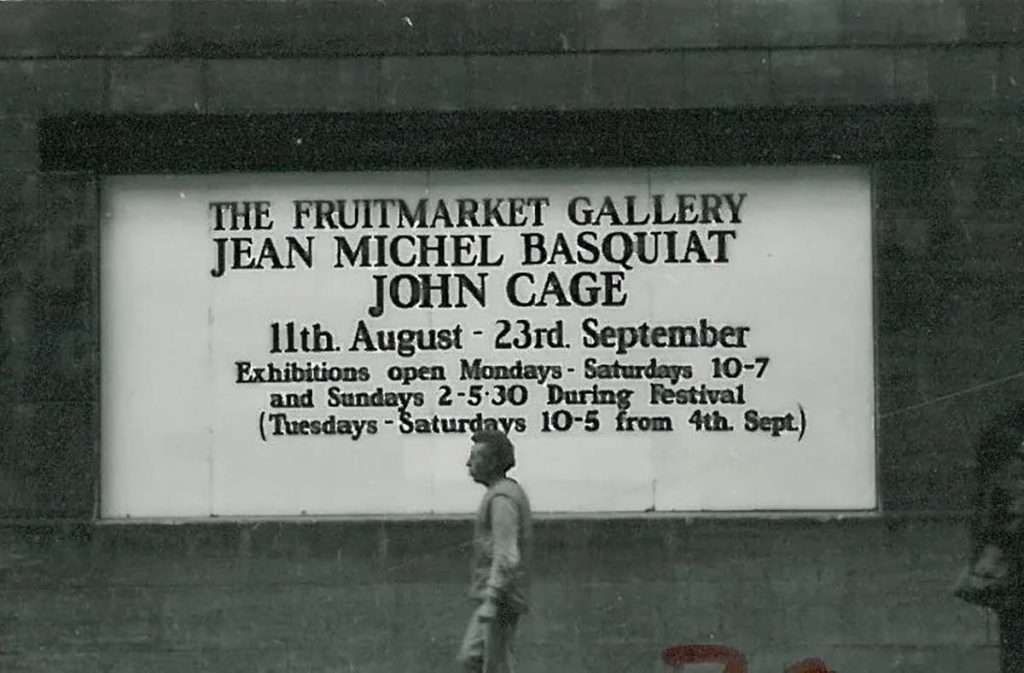 Jean-Michel Basquiat & John Cage, Fruitmarket, Edinburgh, 1984. Photo: Sean Hudson