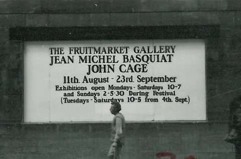 Jean-Michel Basquiat & John Cage, Fruitmarket, Edinburgh, 1984. Photo: Sean Hudson