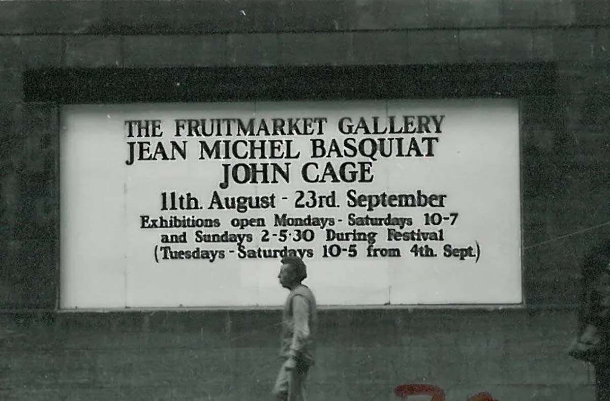 Jean-Michel Basquiat & John Cage, Fruitmarket, Edinburgh, 1984. Photo: Sean Hudson