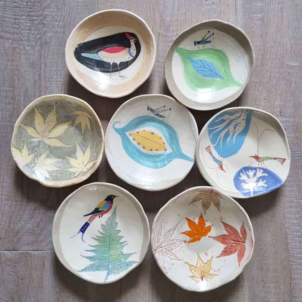 Jill Fanshawe Kato, selection of stoneware