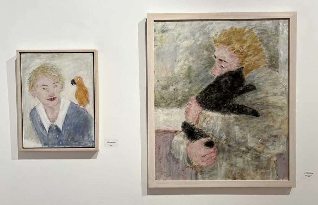 Stuart Buchanan 'Country Scene' oil on hessian, 'New Gold Day', oil on canvas
