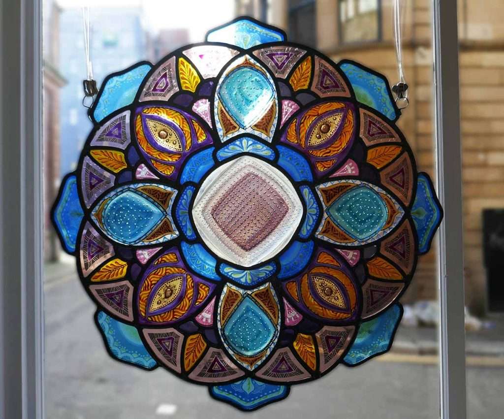 Malgorzata Kuffel, 'Mandala', stained glass