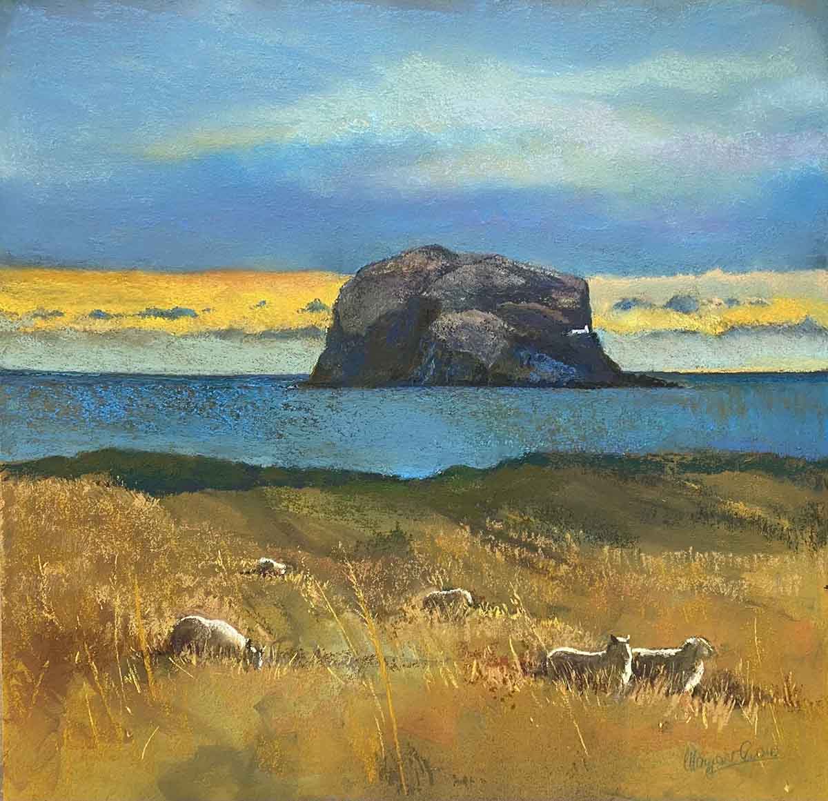 Margaret Evans, 'Grazing by the Rock'
