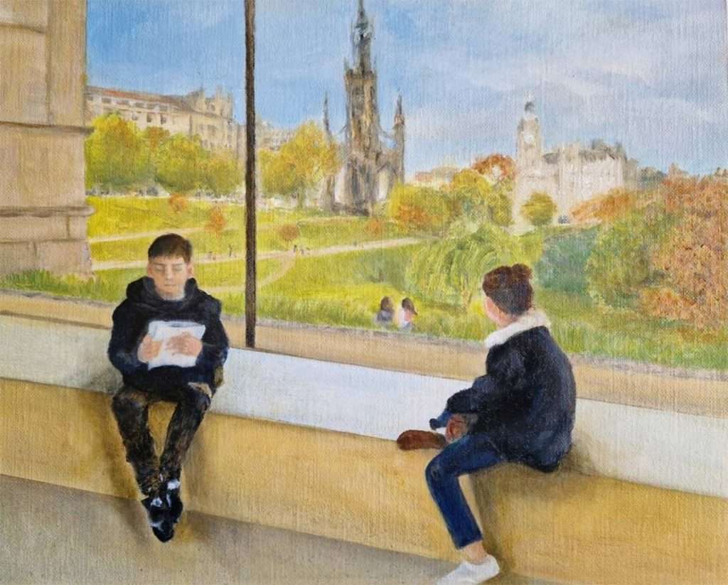 Melissa Corkhill, ’Gallery Day', oil on canvas