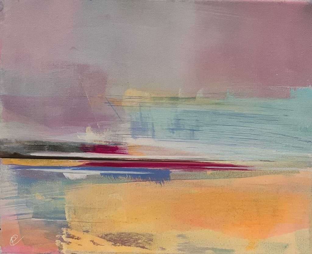 Poppy Cyster, 'Sand Tide', mixed media on linen