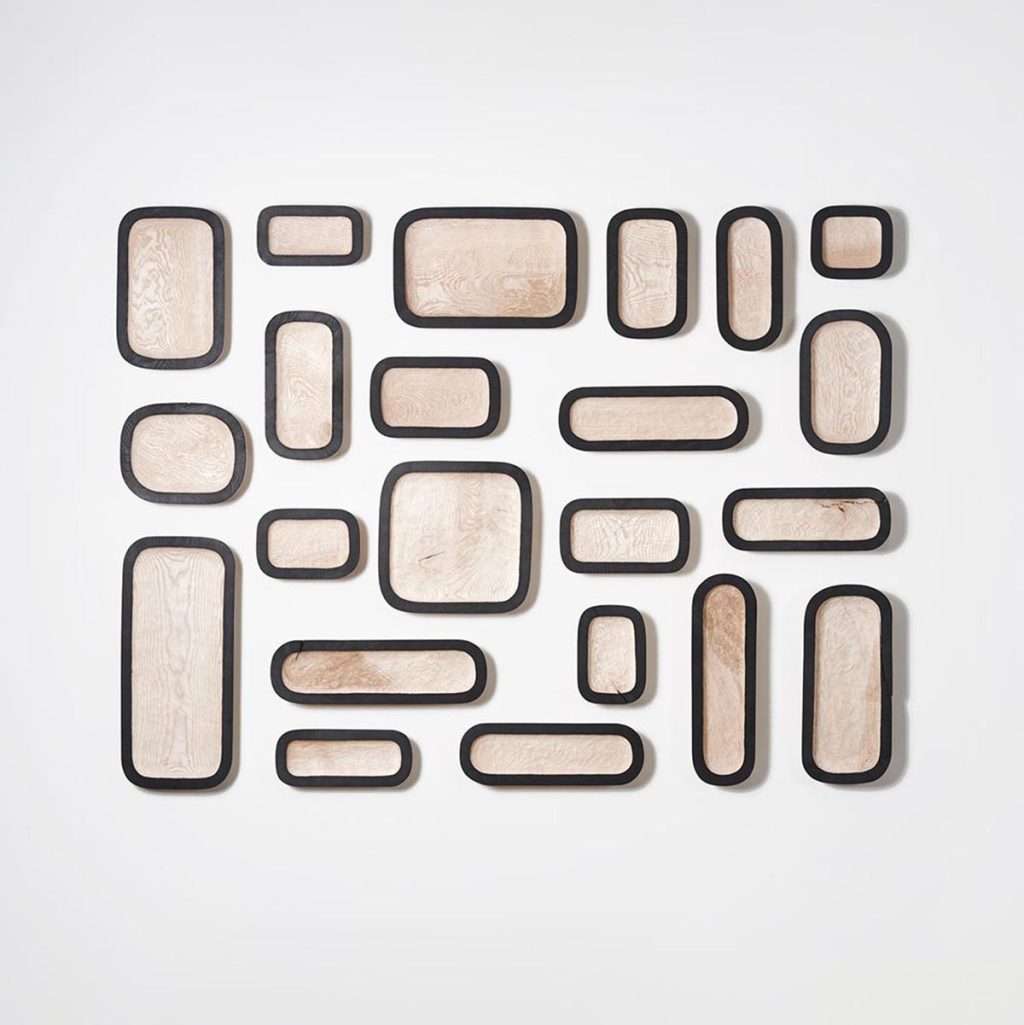 Richard Goldsworthy, 'Past, Present and Future', part-charred ash. Image Gabriela Silveira.