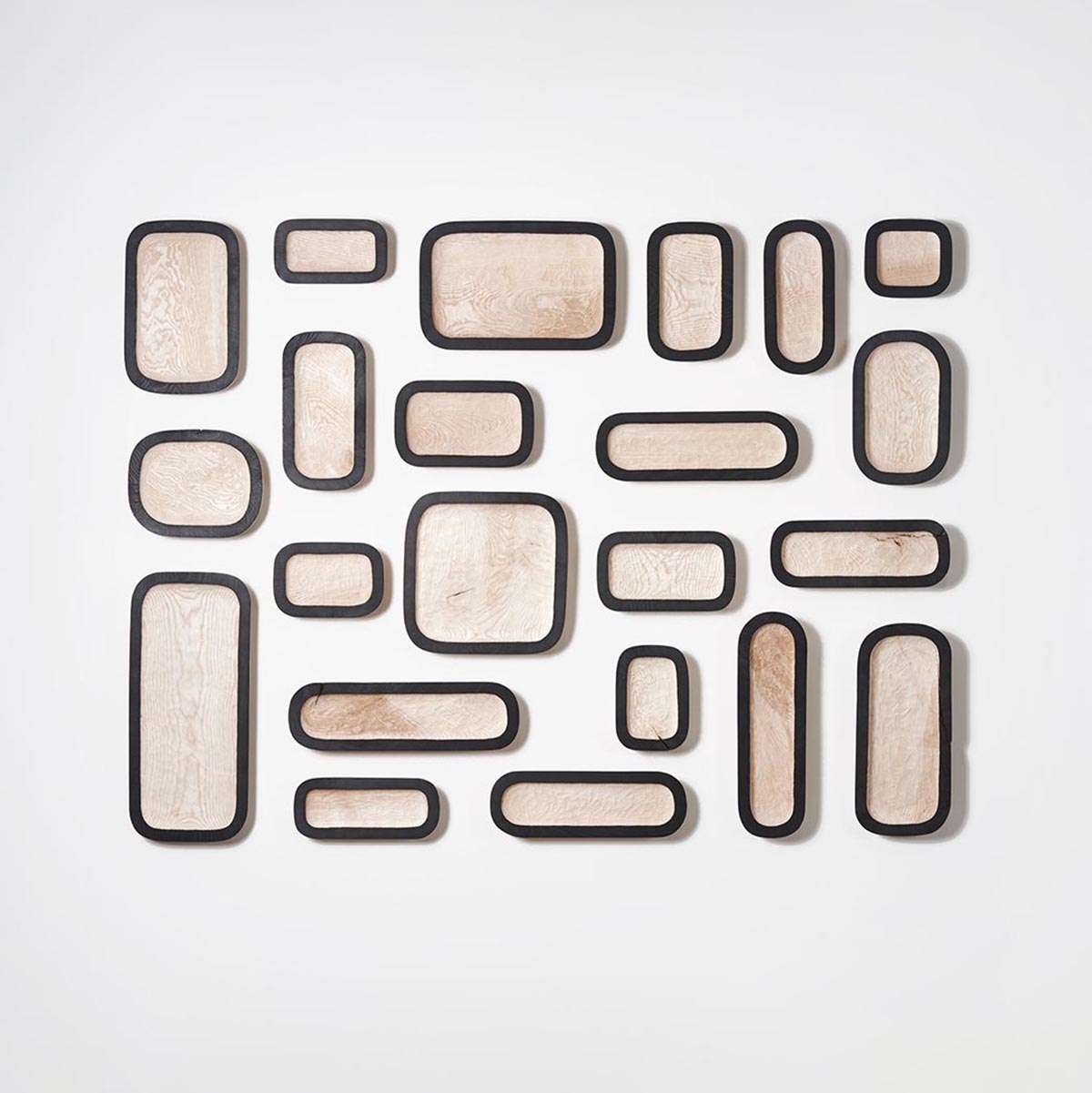 Richard Goldsworthy, 'Past, Present and Future', part-charred ash. Image Gabriela Silveira.