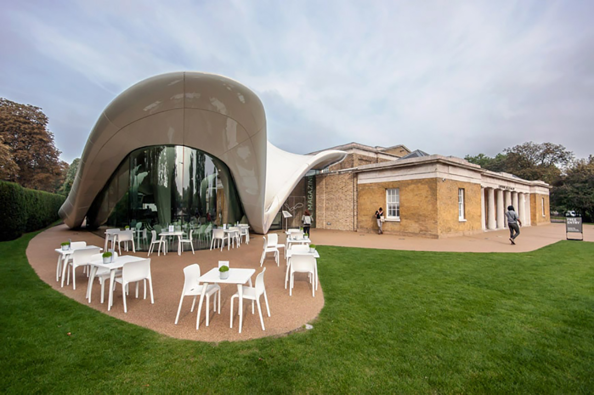 The Serpentine Sackler Gallery with its Zaha Hadid-designed extension