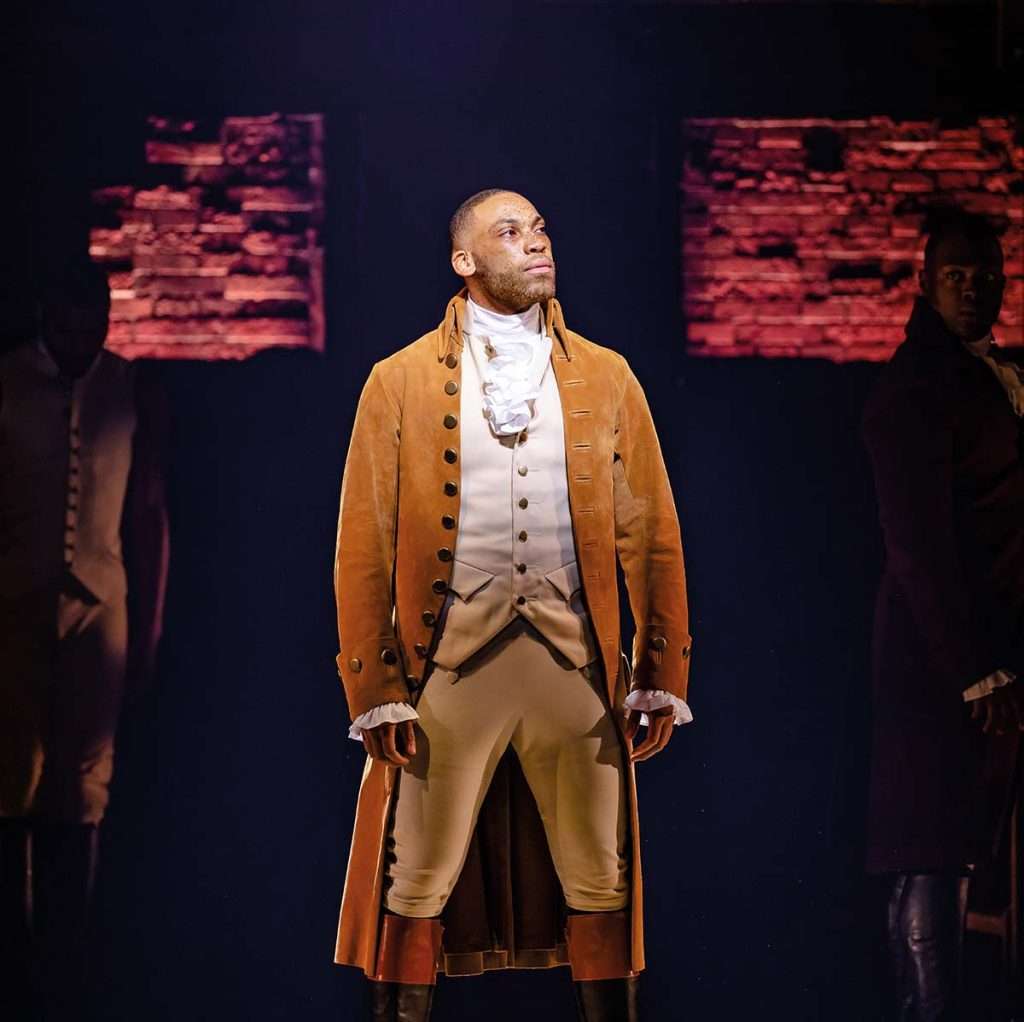 Shaq Taylor as Alexander Hamilton. Photo Danny Kaan
