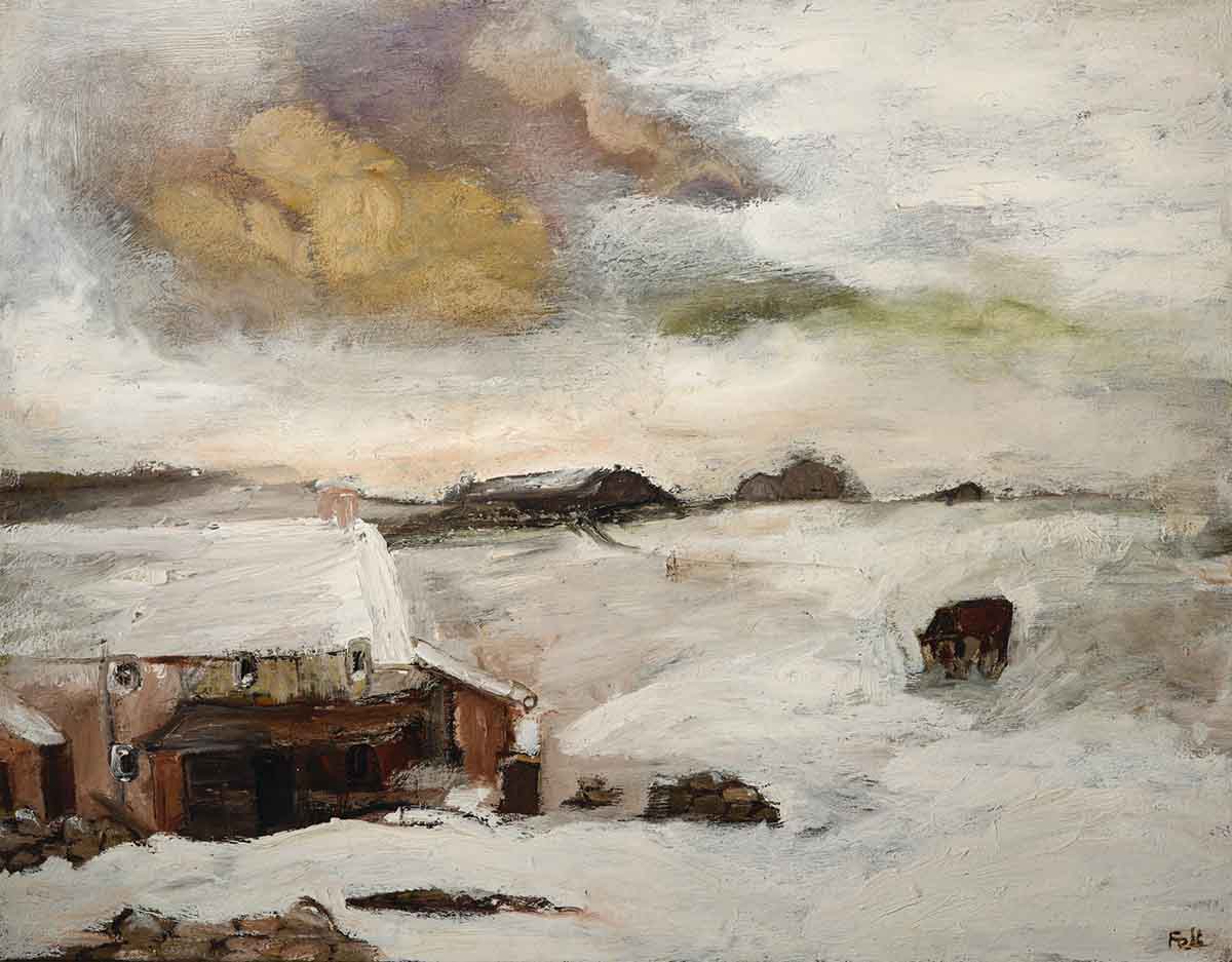 Sheila Fell, 'Snowscape, Cumbria'. Image courtesy of Sheffield Museums Trust. © the estate of Sheila Fell