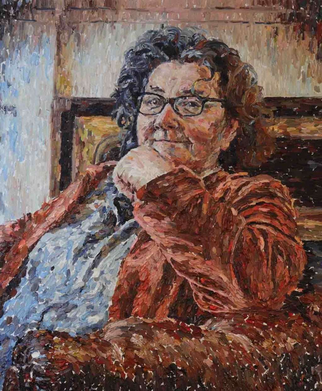 Sissy O'Neill, 'Eileen in the velvet coat', oil on canvas