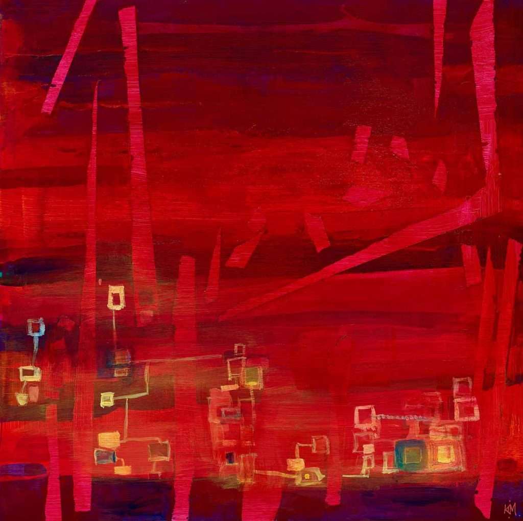 Kirsty Matheson’s painting representing Heiner Goebbels’ Songs of War I Have Seen