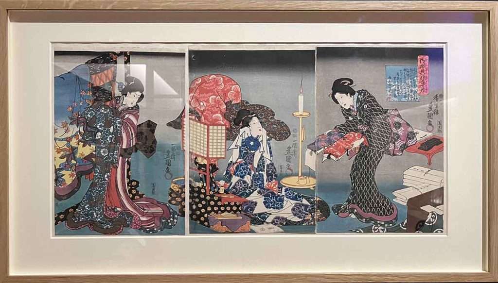 Utagawa Kuniyoshi The Wedding Colour Alteration Ceremony Edo 1843 7 colour print from woodblocks